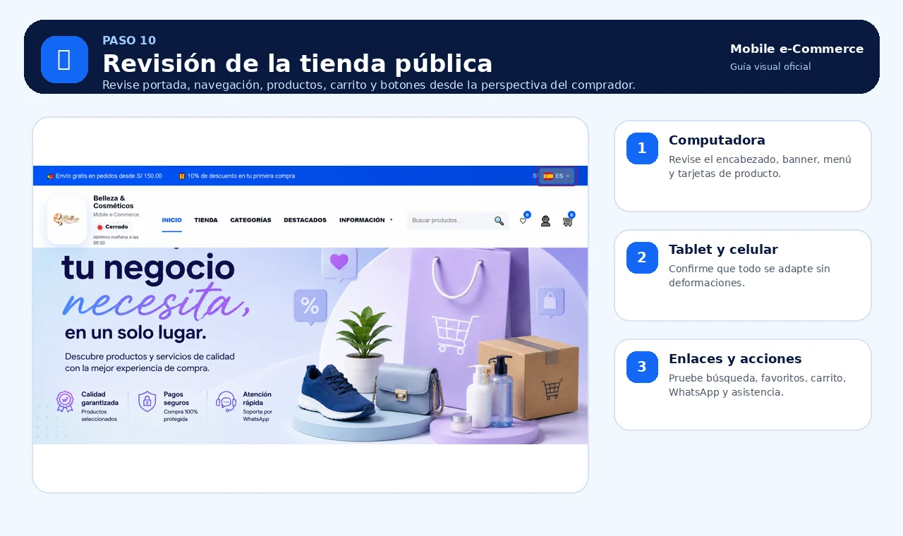 Revisión de la tienda pública