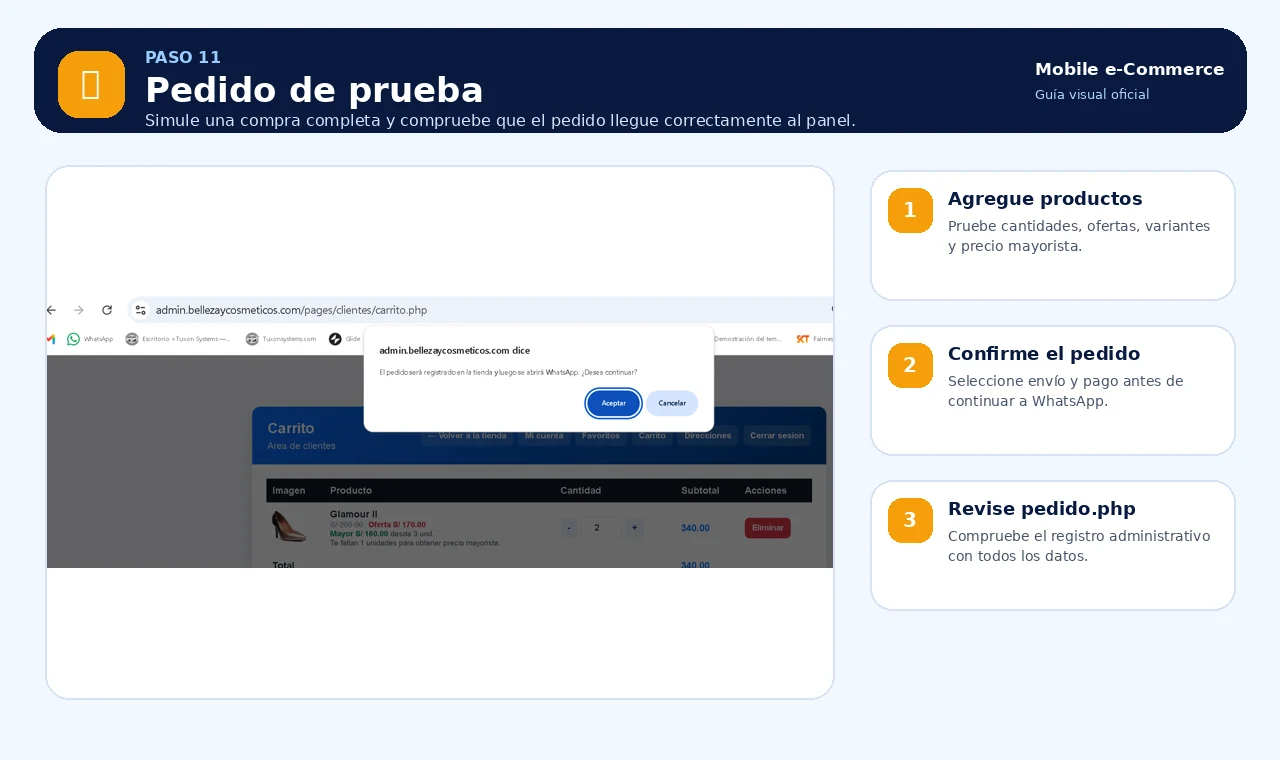 Pedido de prueba